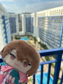 At the balcony
