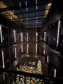 Beautifully designed hotel and lobby but dark at night