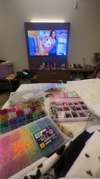 Nice and quiet so I could make bracelets and watch movies