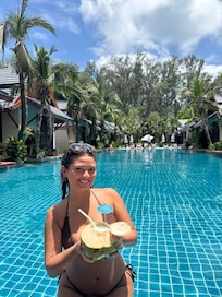 drinks and food by the pool!