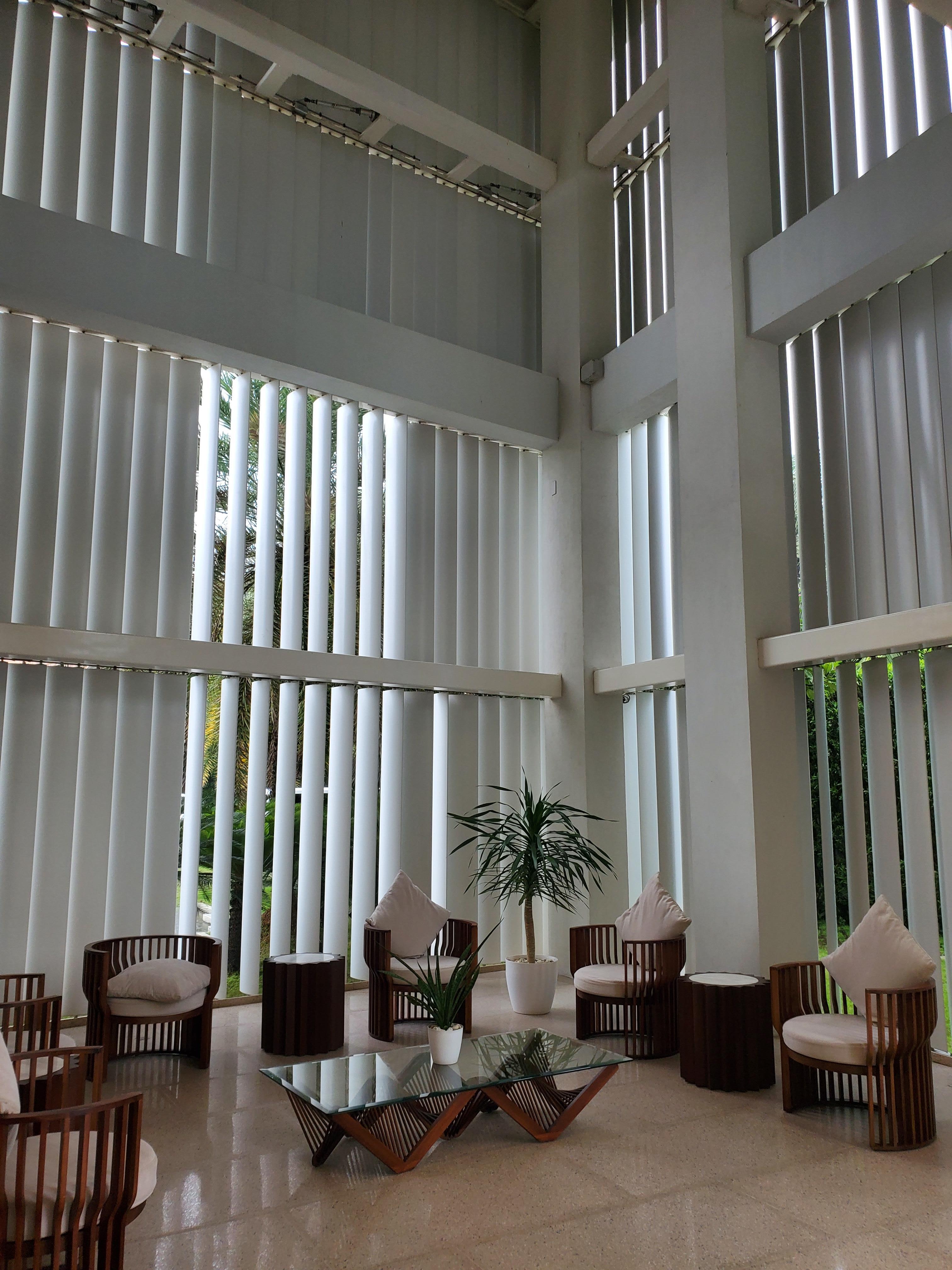 Reception Lobby with Vertical Louvers