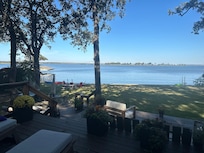 Lake views from the back deck.