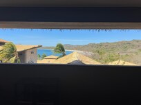 standing up on balcony