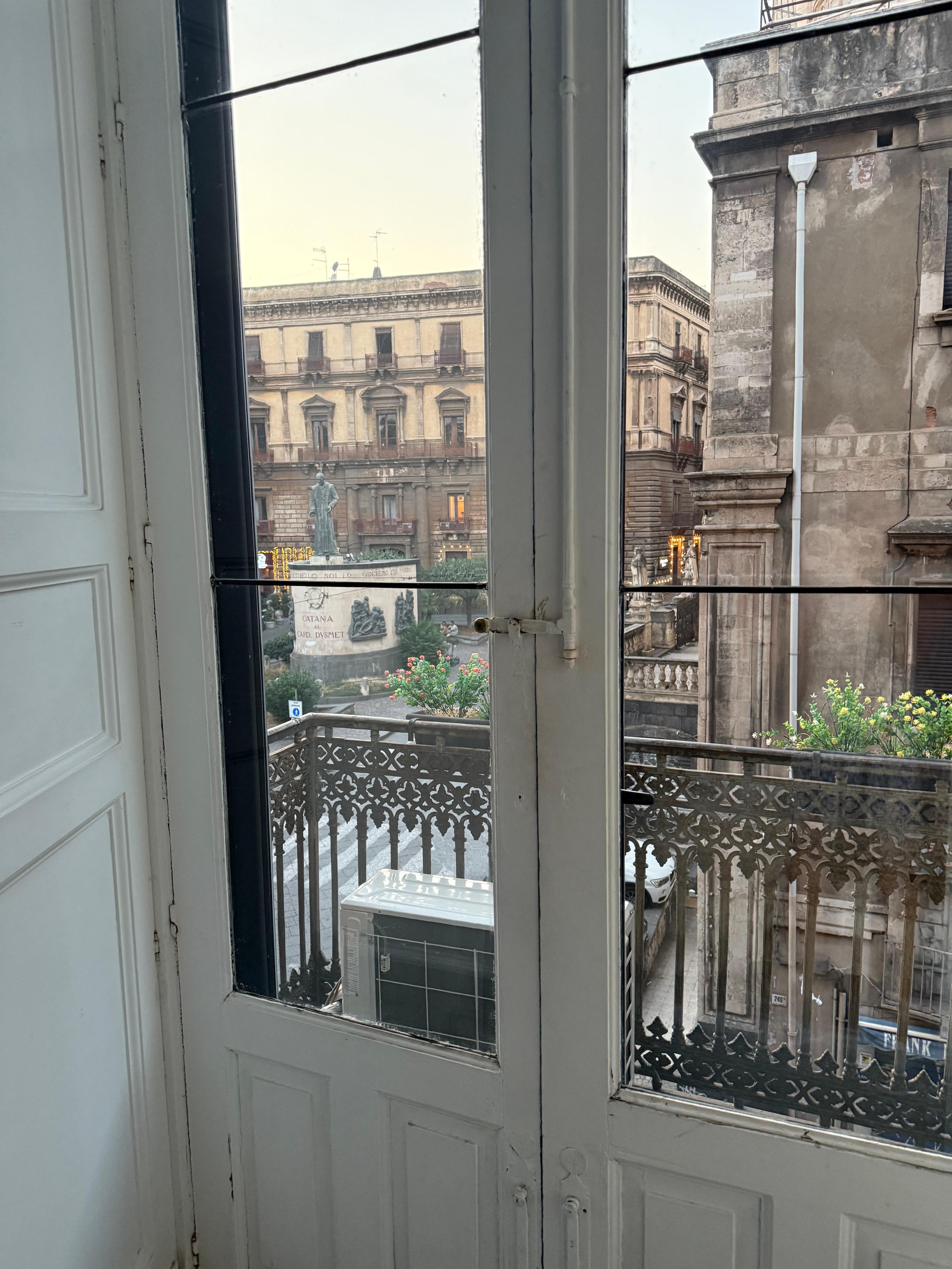 Doors leading to balcony