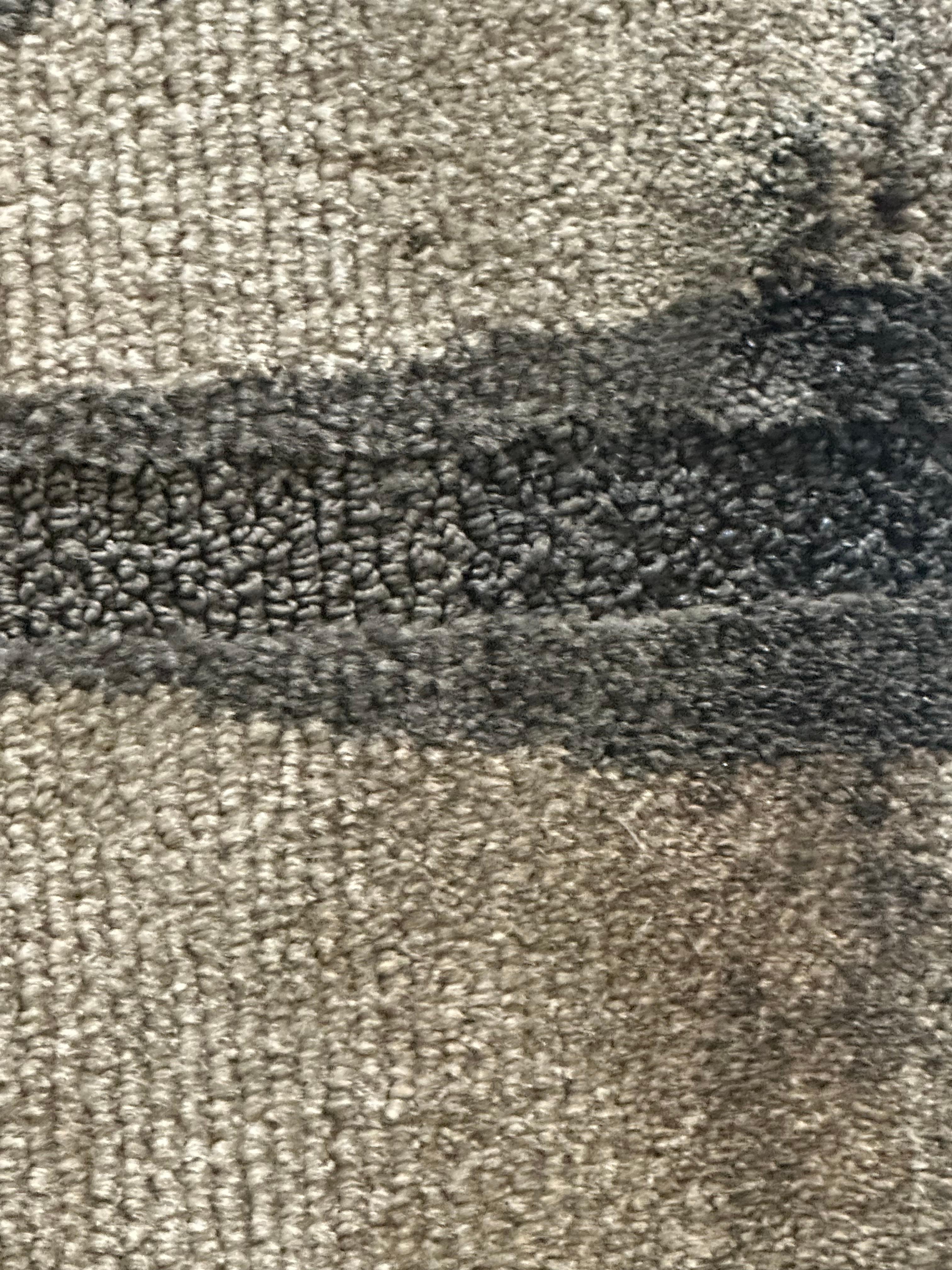 Carpet in front of TV