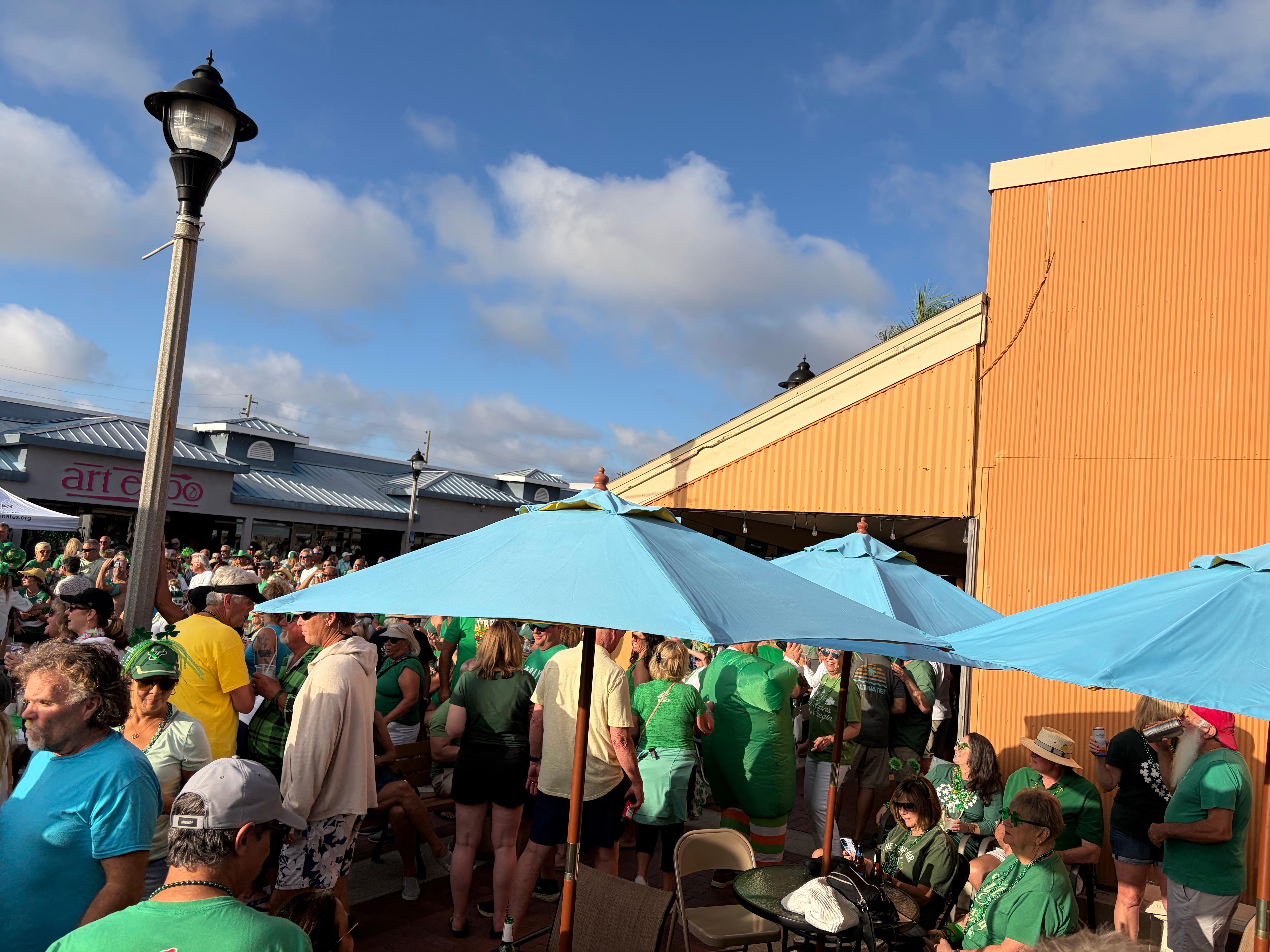 Come during St Patty’s day on Corey Ave. it’s great, lots of drunk old people and a great band.