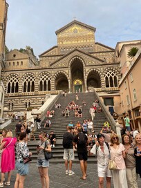 Just down some steps from the accommodation to the centre