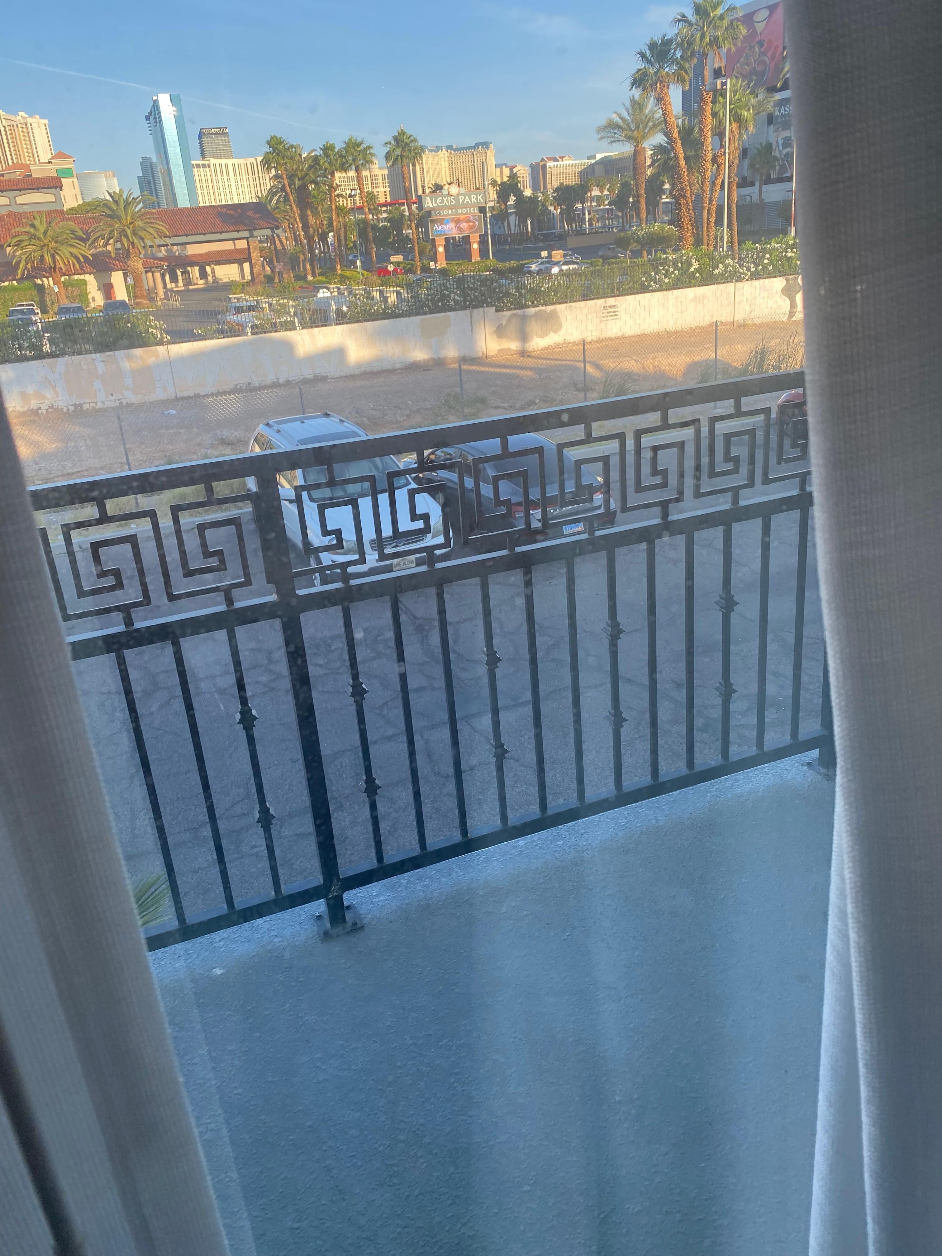 Balcony and side parking space. 