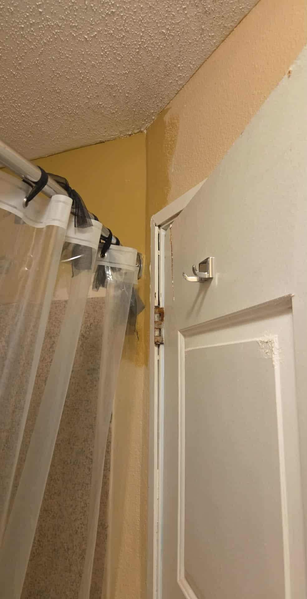 Broken shower curtain rod 