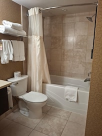 The shower had amazing water pressure. Also really liked the shampoo and body wash.