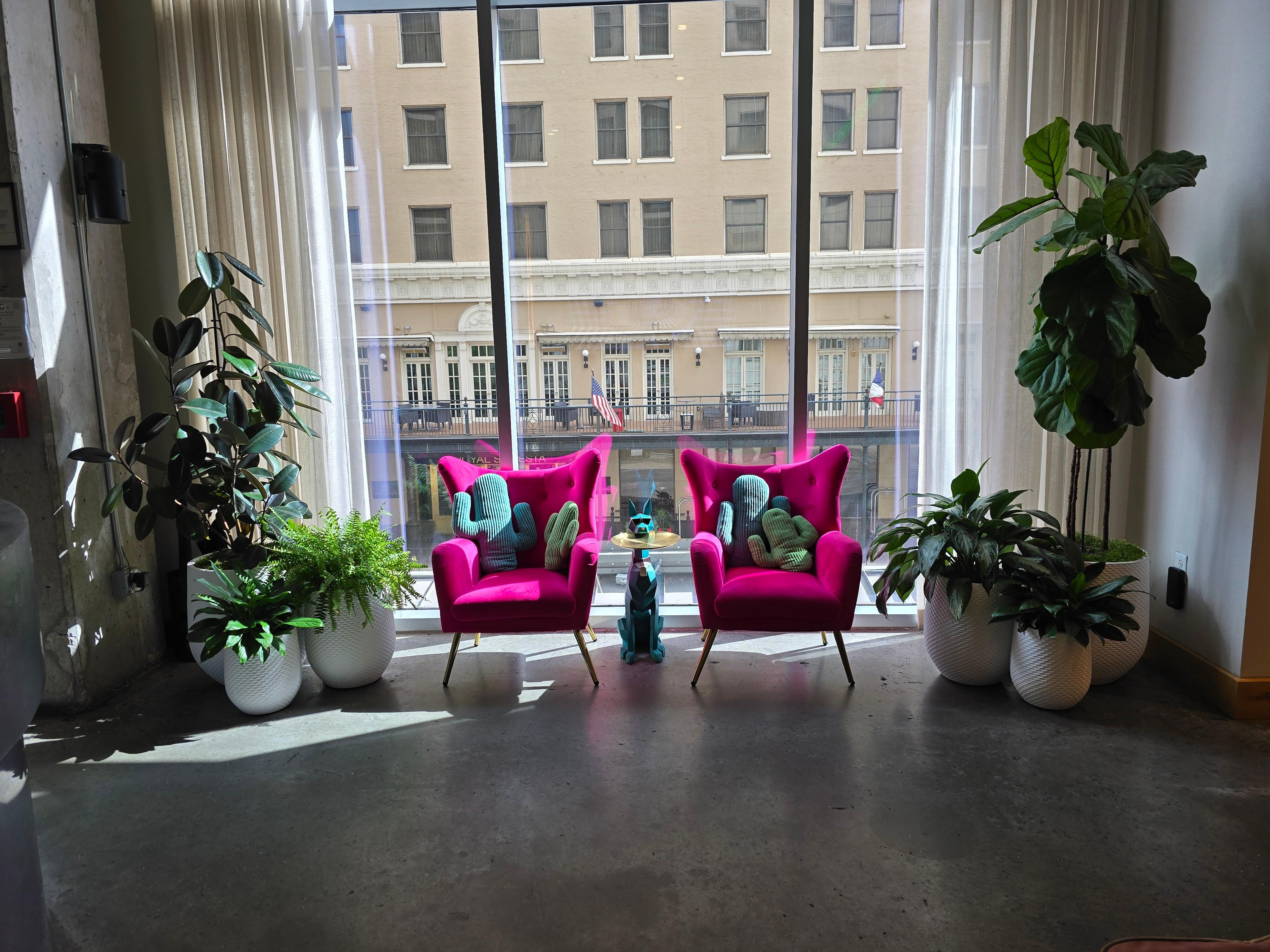 View from the lobby. 