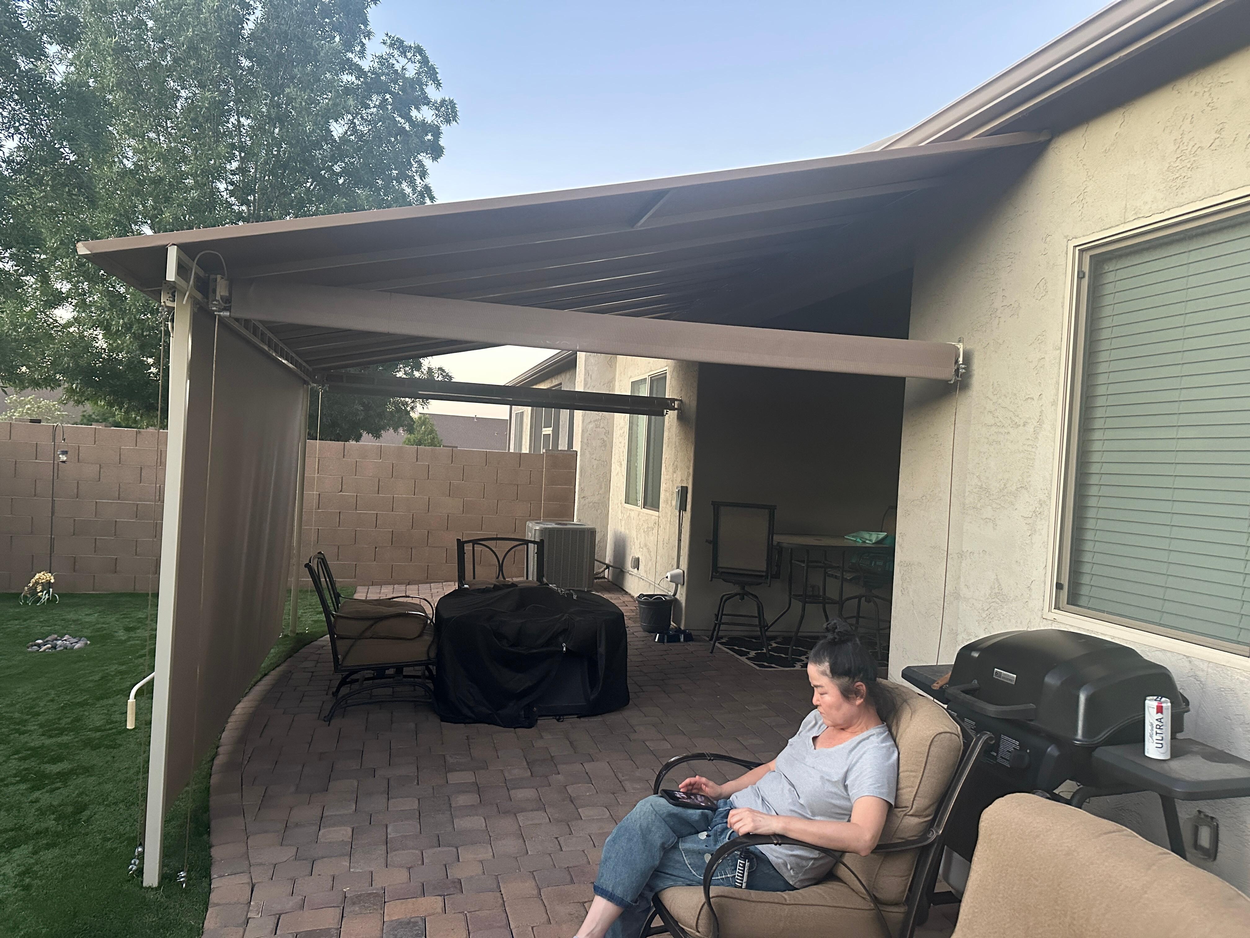 Moma Bear (Abby) enjoying some rest on our Vrbo patio. 
