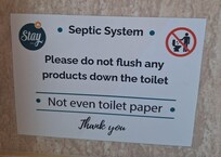 Consignes concernant l'utilisation des toilettes : pas de papier !