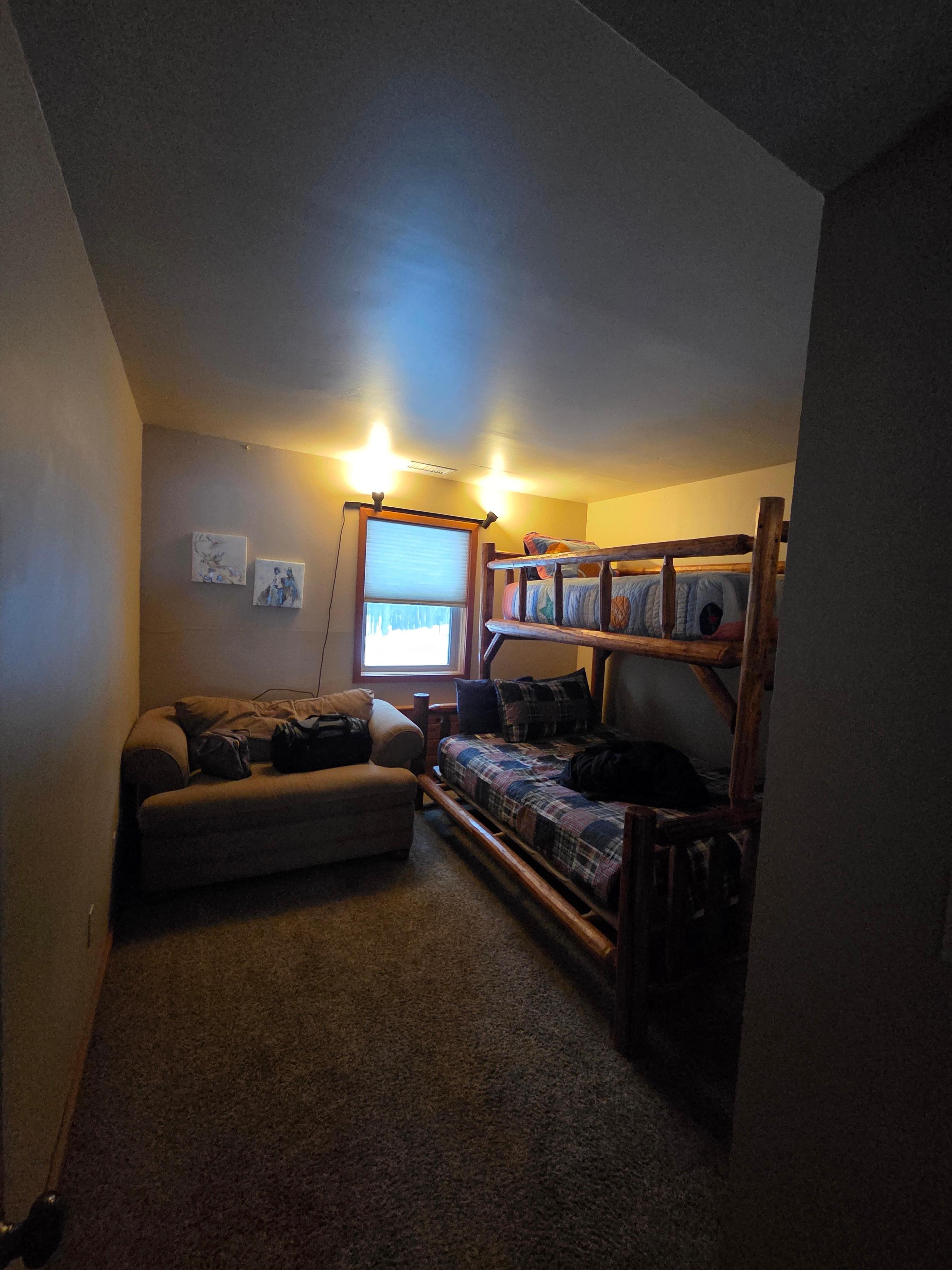 One of the rooms downstairs 