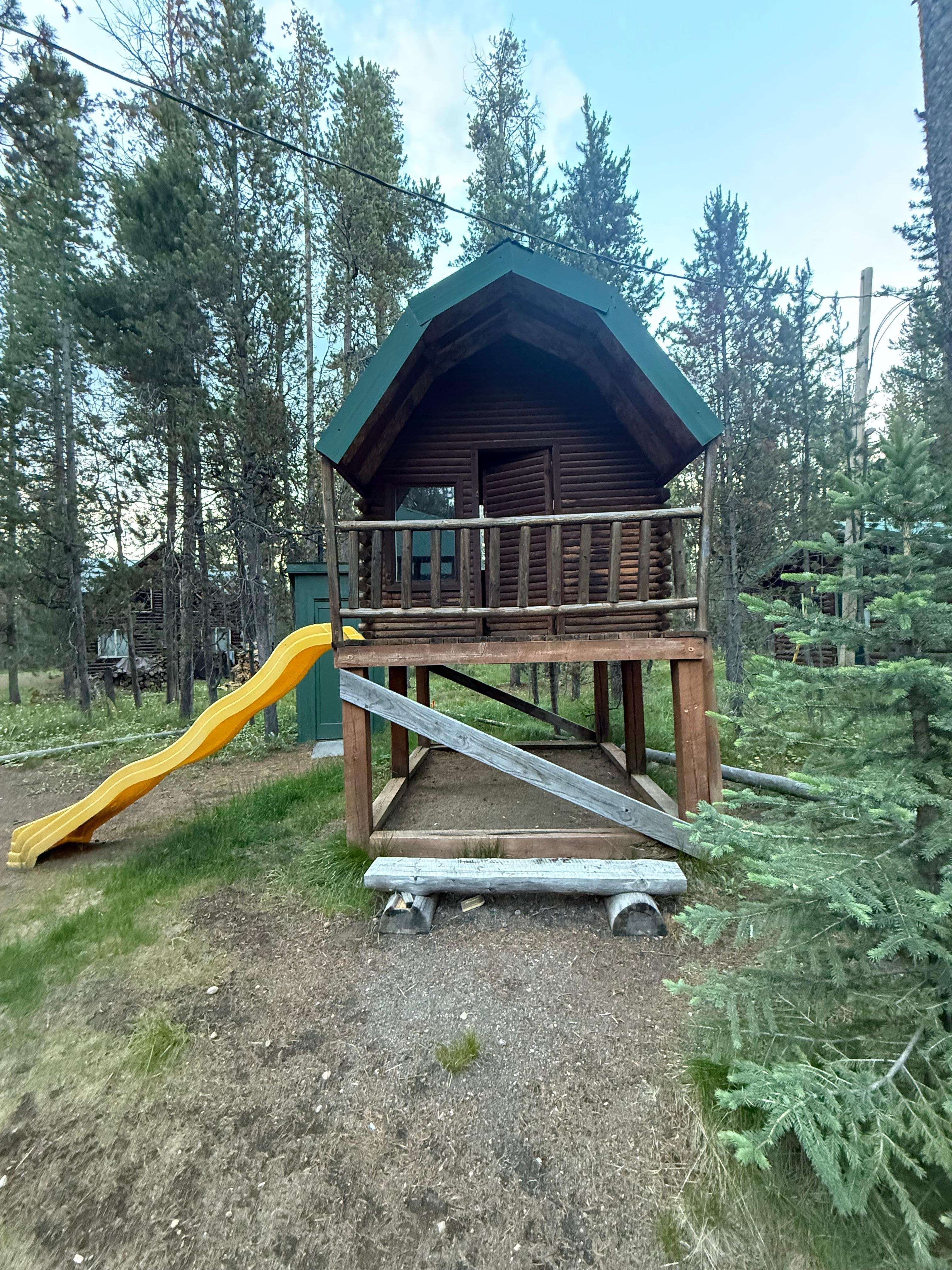 Play set in the backyard 