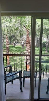 Vu de la chambre sur le jardin