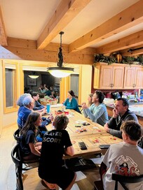 Large table seats 12 for meals