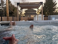 Enjoying the hot tub!!