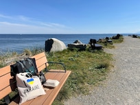 Snack on Roberts Creek Pier