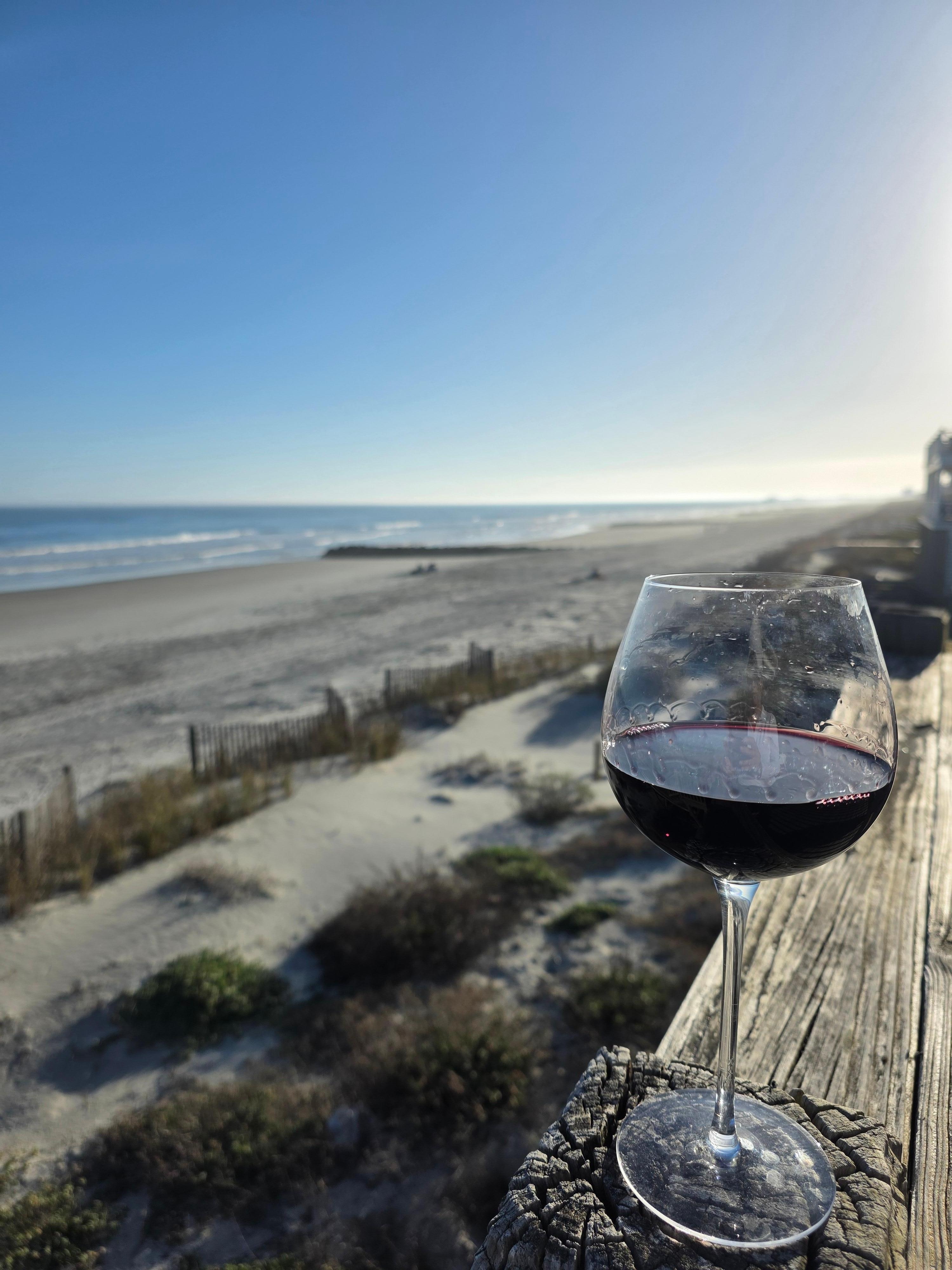 Relaxing on the deck