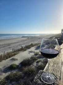 Relaxing on the deck