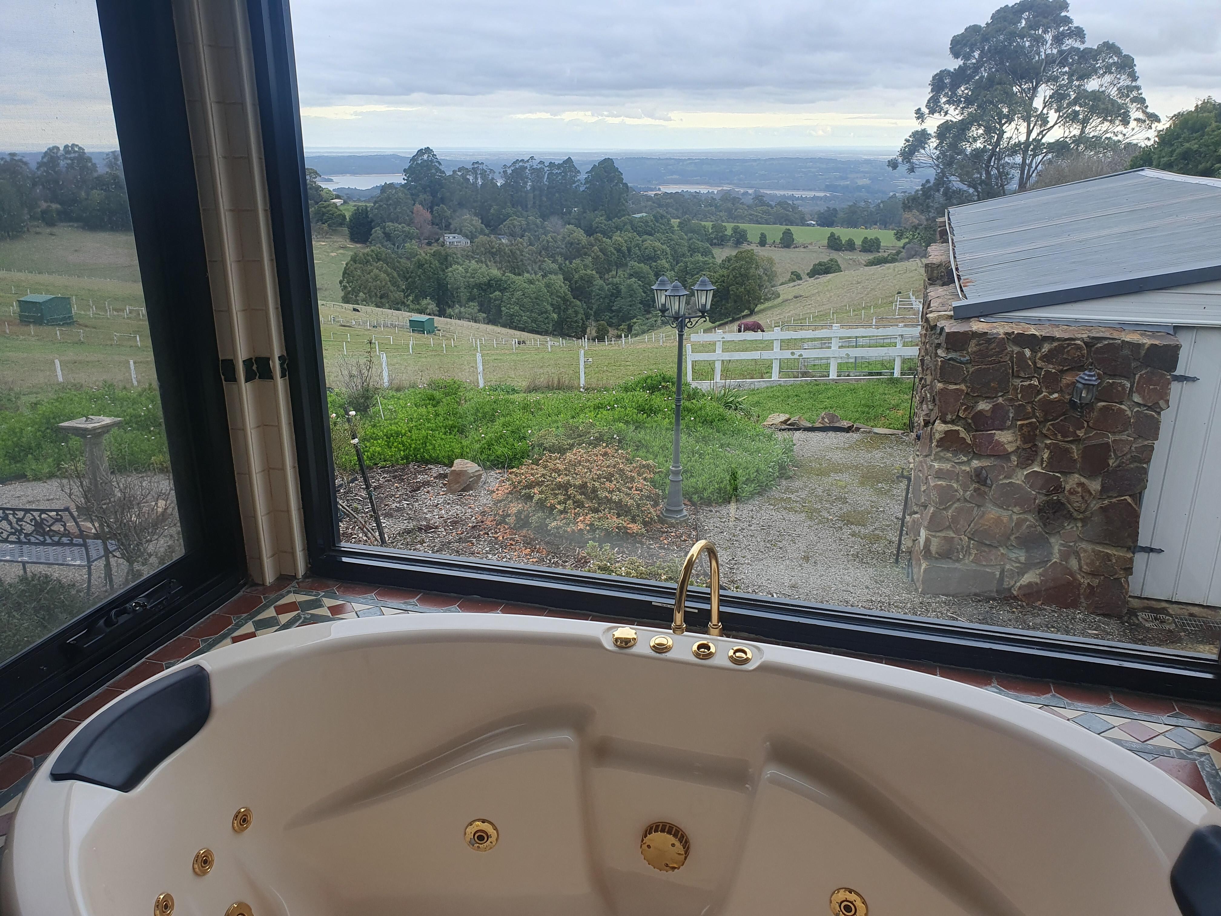 View from spa bath.