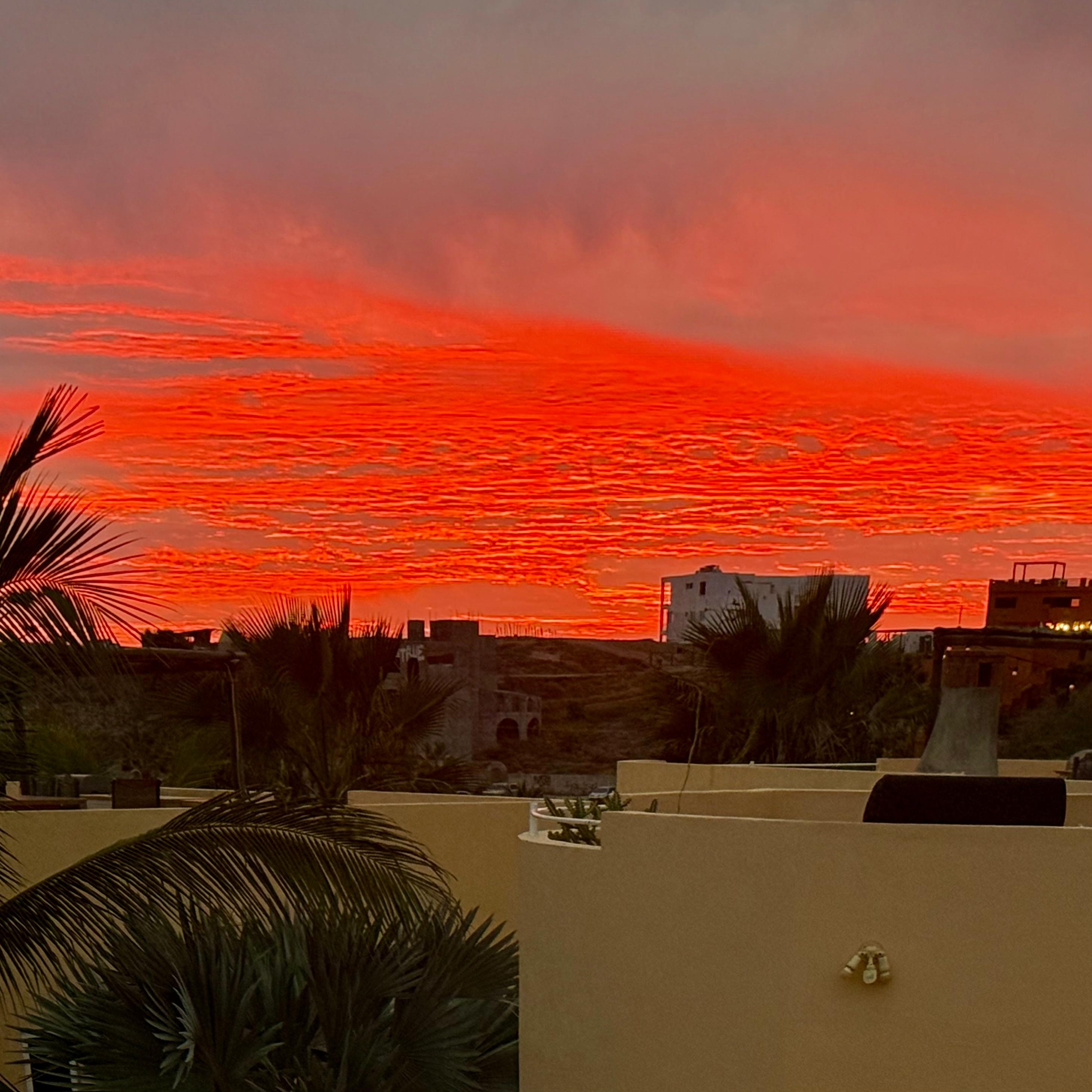 Sunset from the palapa