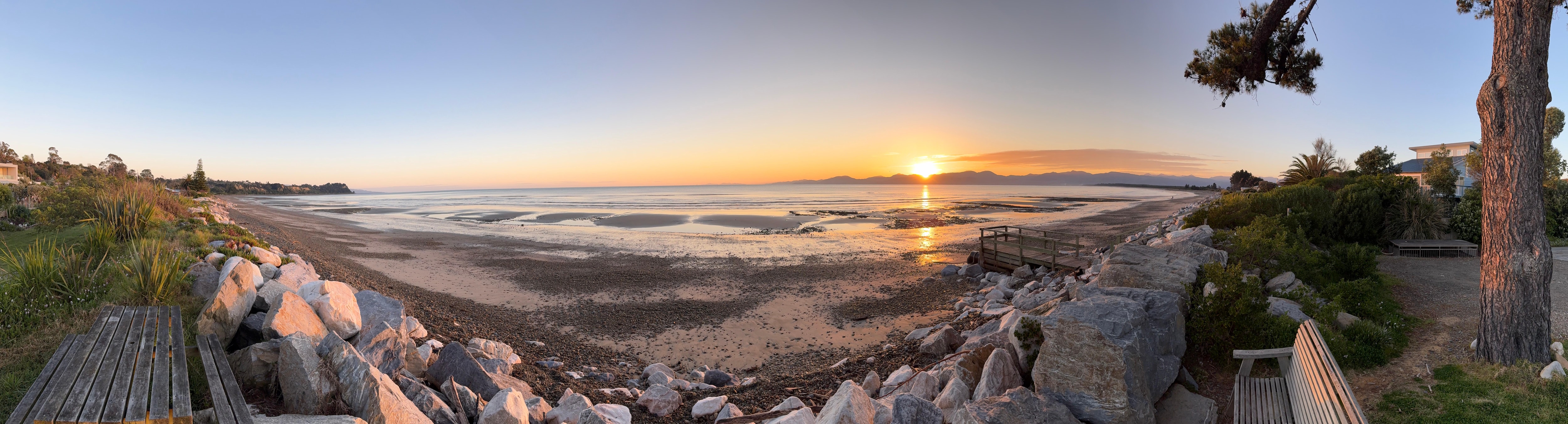 Early morning beach walk