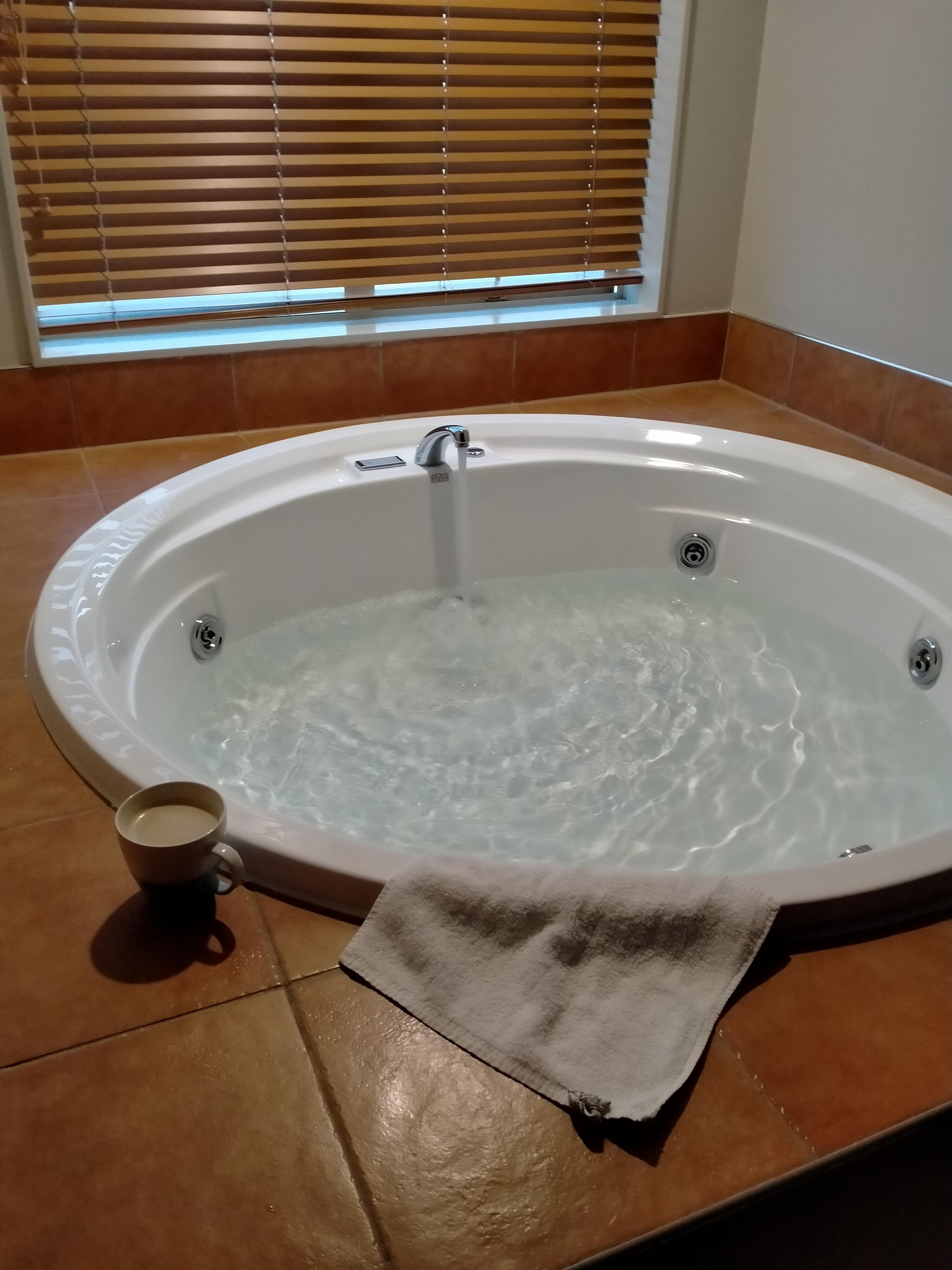 Relaxing soaking.