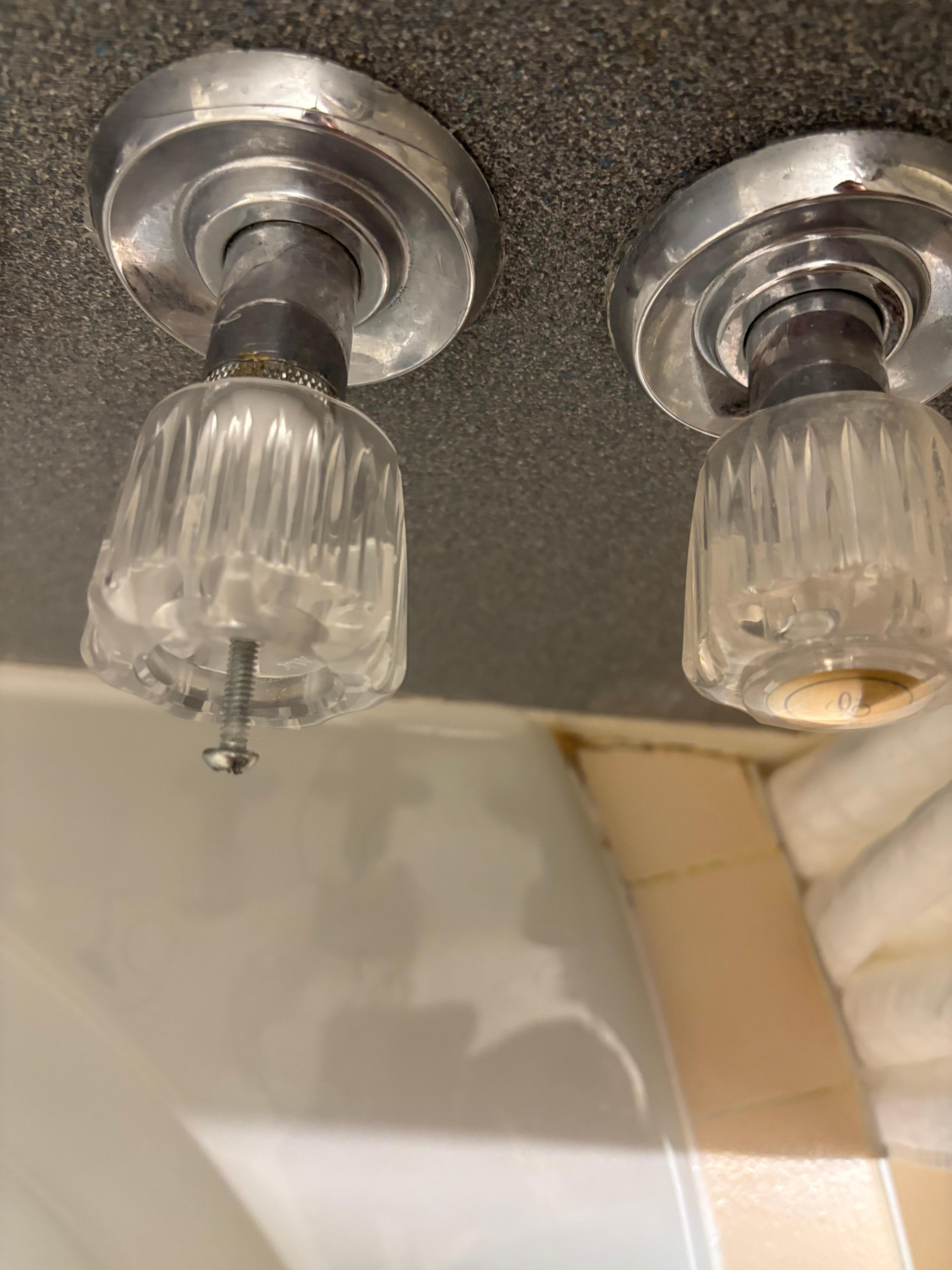 The screw they put in the knob. 