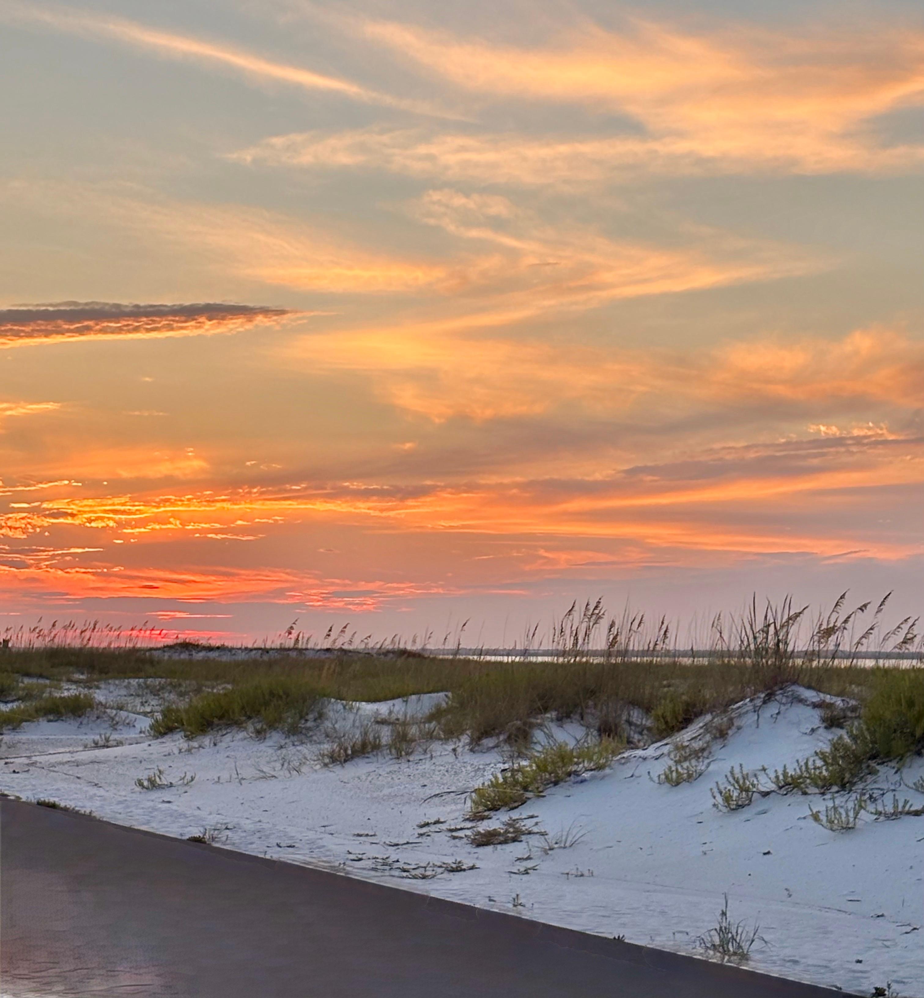Sunset walk toward Fort Pickens 