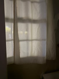 Sheer curtains on ground floor