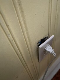 This is the guest bedroom closest to the ocean with the outlet coming away from the wall