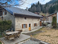 The exterior after the snow had melted