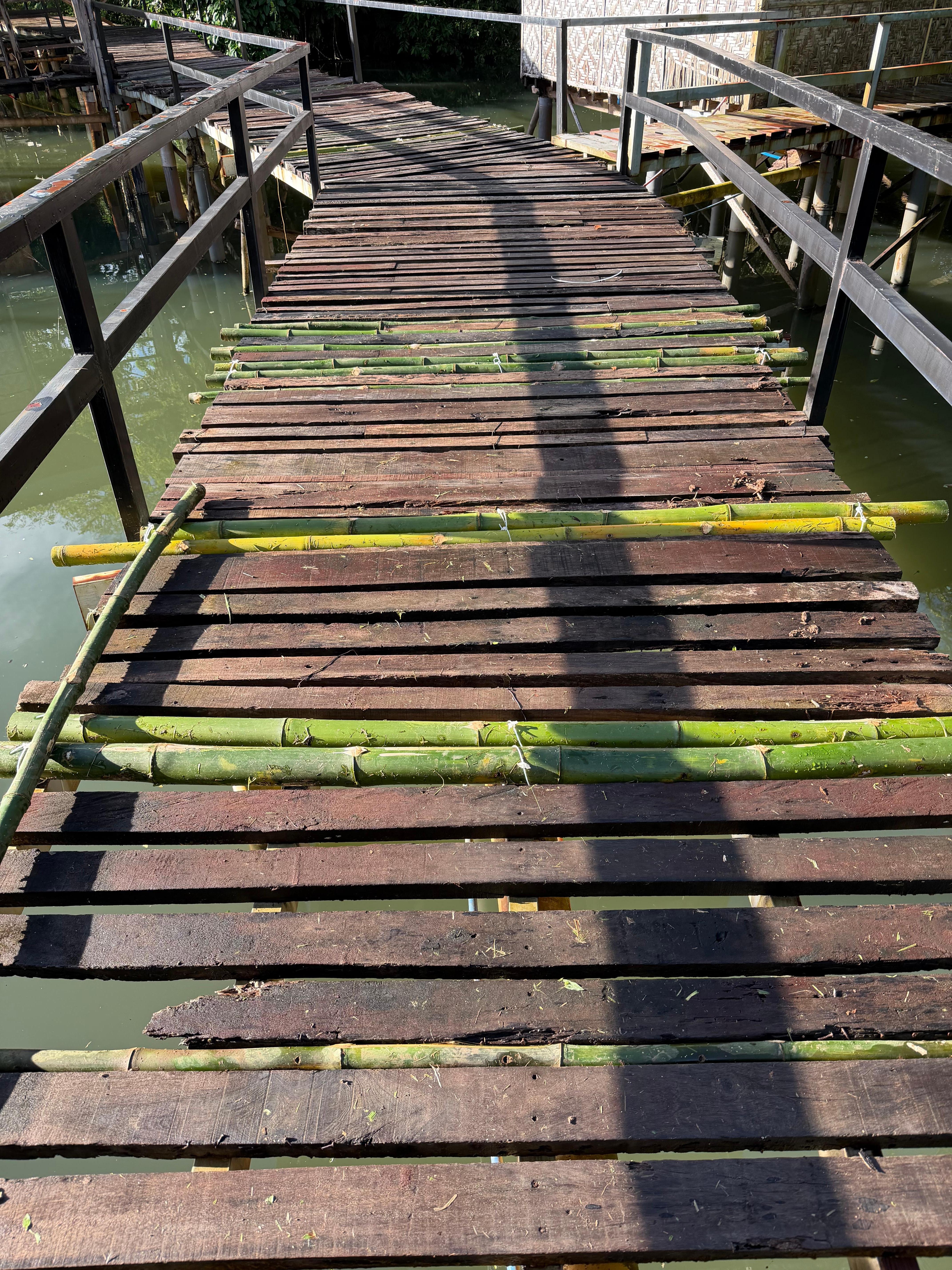 Old unsafe bridges. This was not on the pictures on the website.