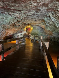 Inside Stark Caverns. Good for a rainy or hot day.