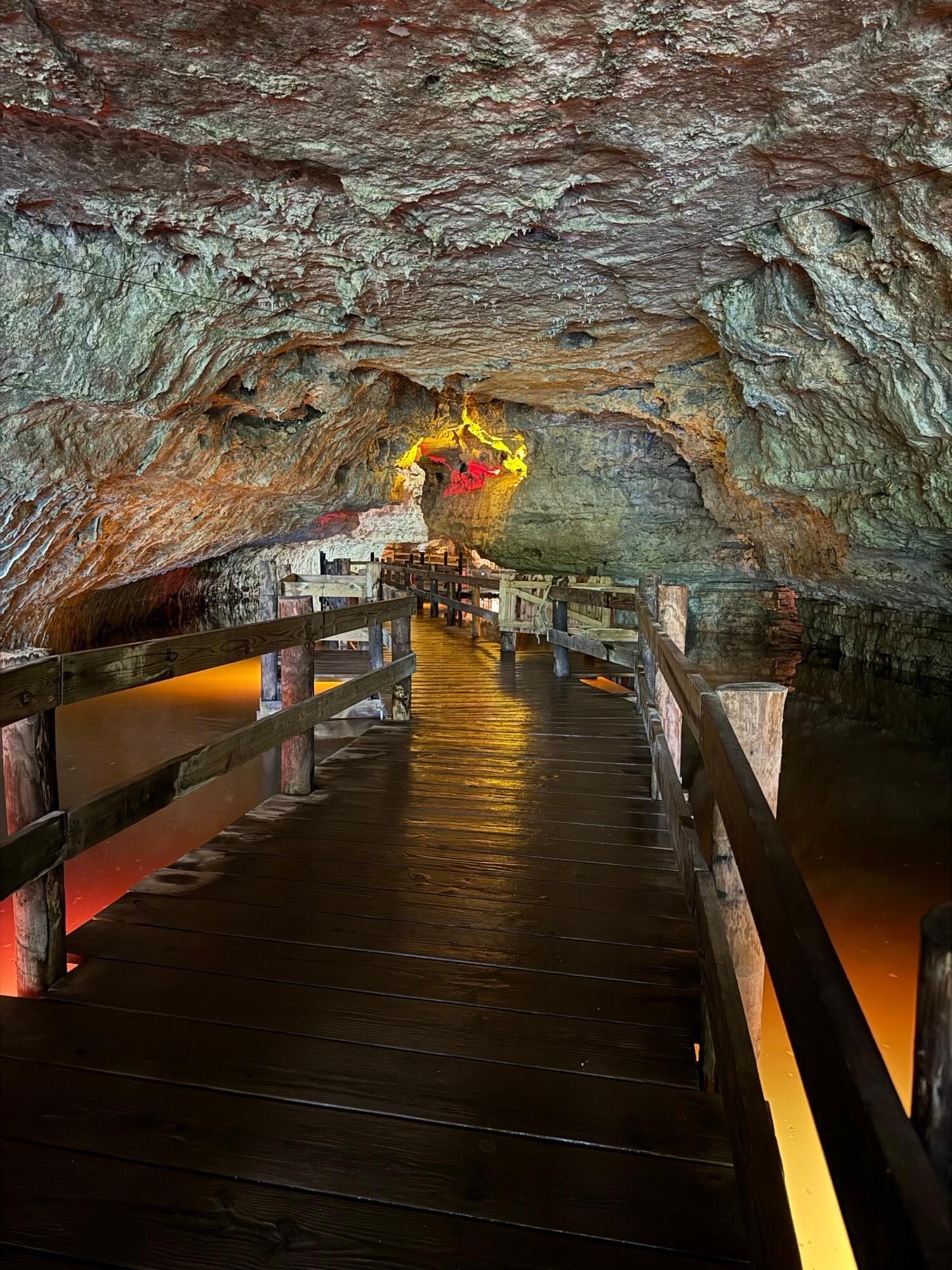 Inside Stark Caverns. Good for a rainy or hot day.