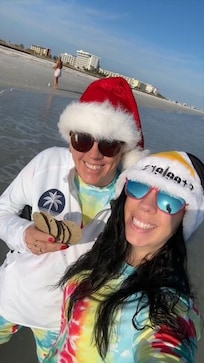 Christmas morning walk on the beach