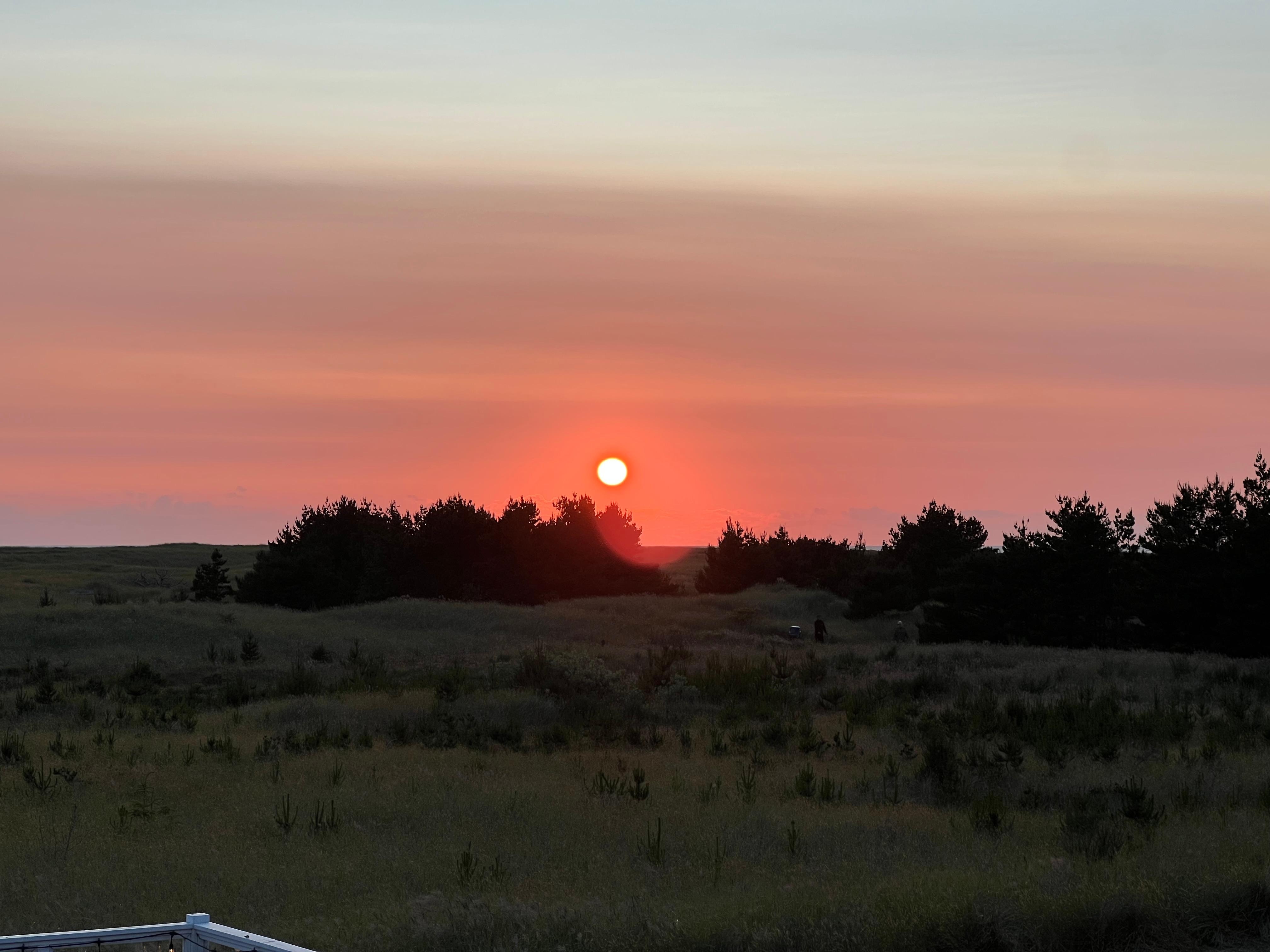 Beautiful sunset from our balcony