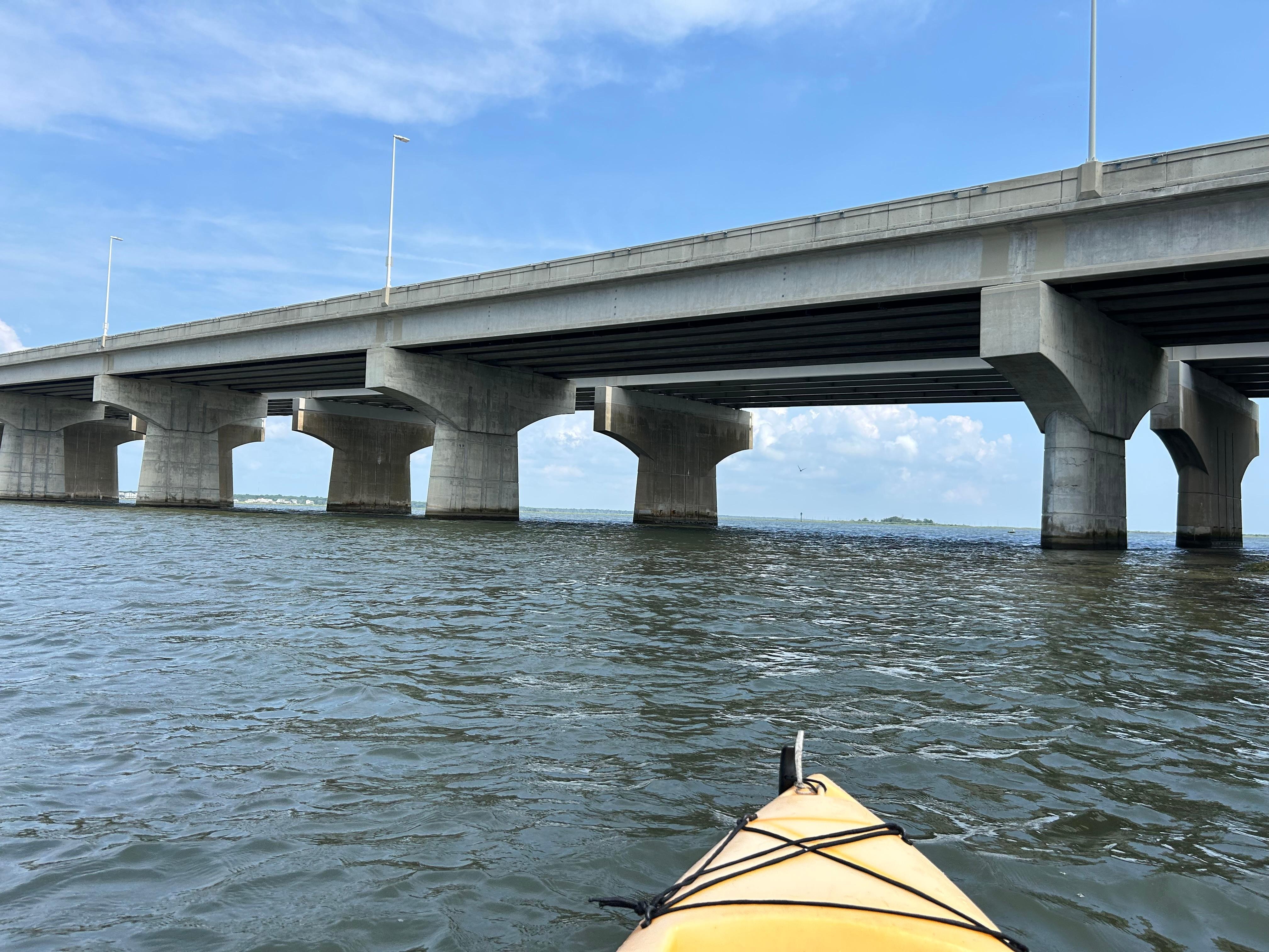 Kayaking out on the bay