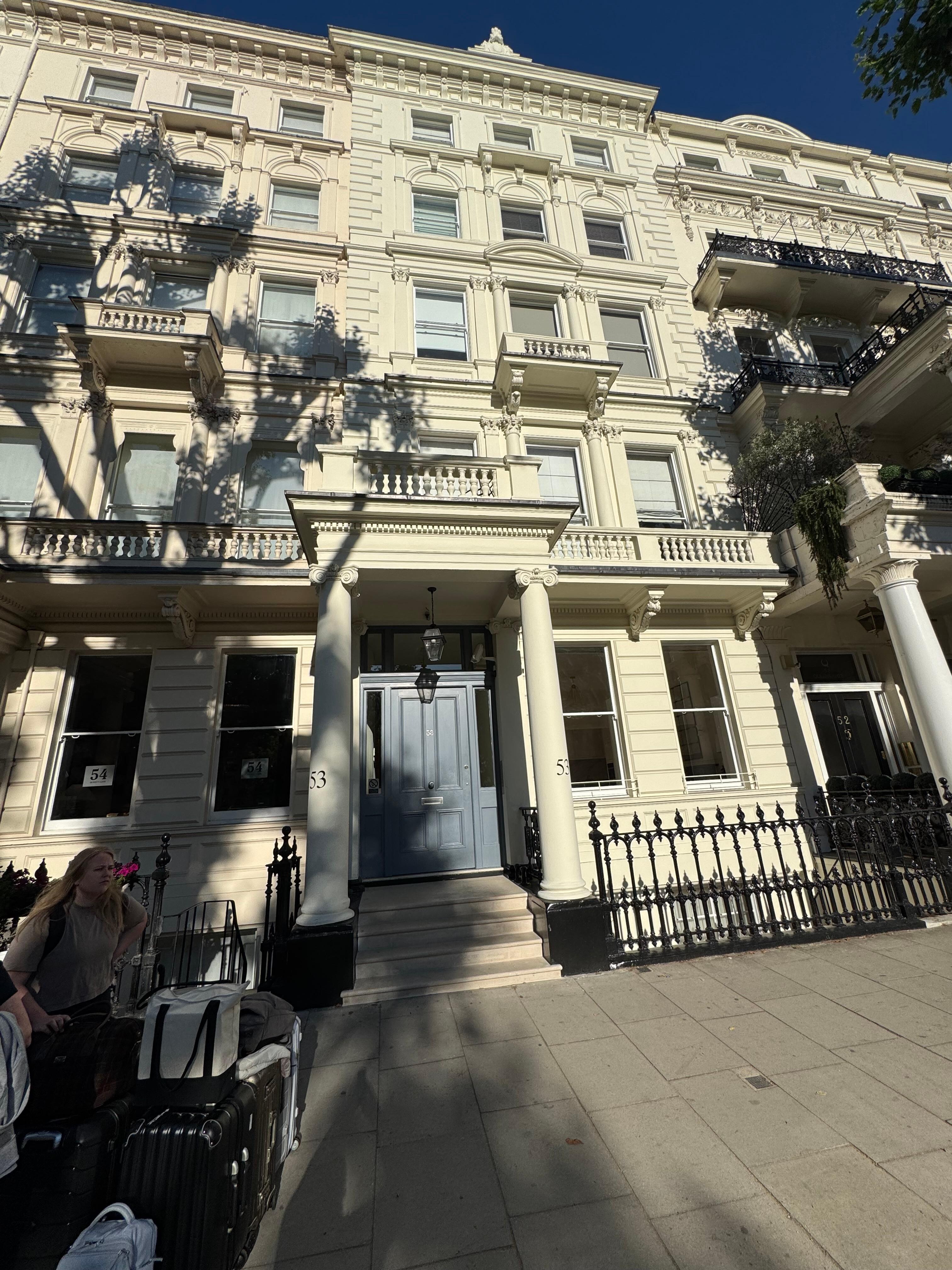 A view of the whole "townhouse" that the flat is part of.  Very classy.