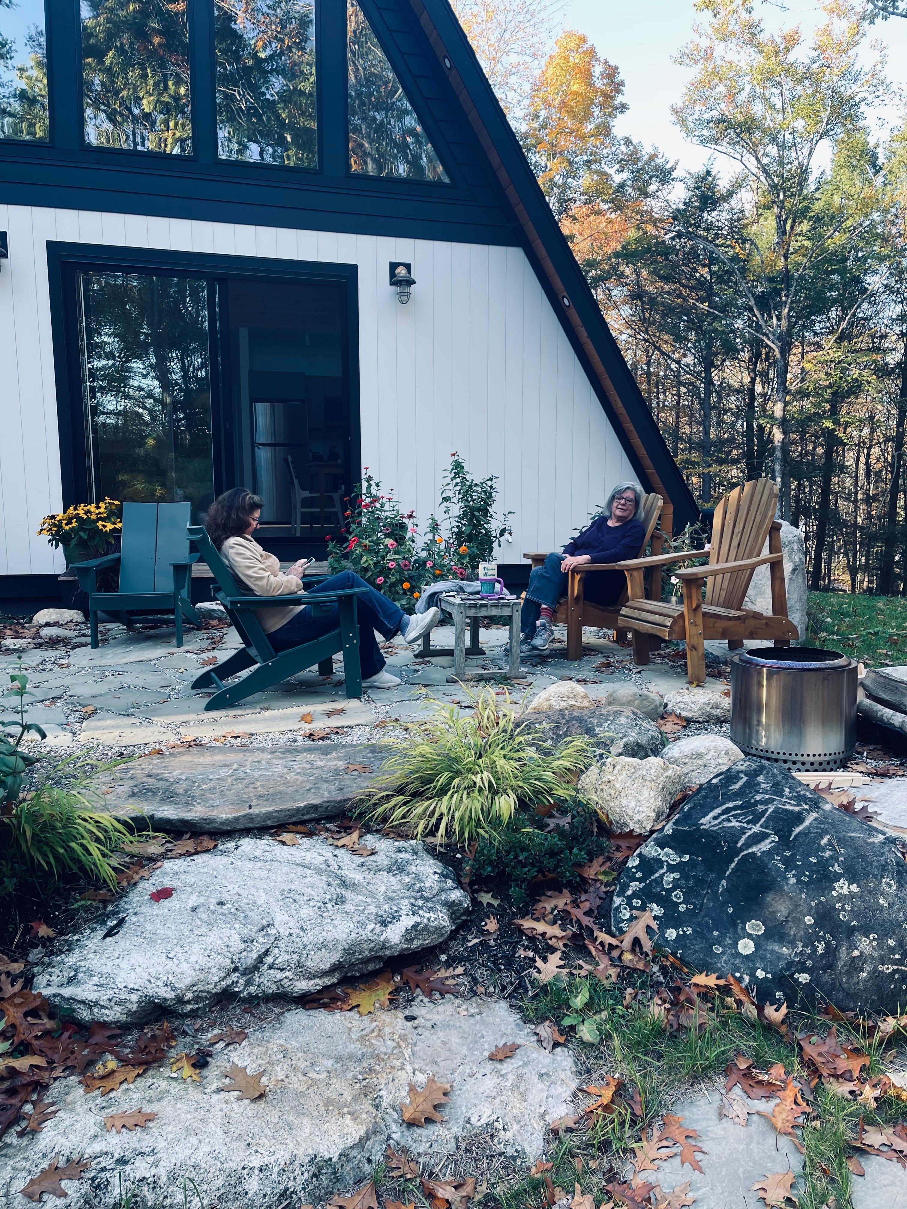 Enjoying the evening outside 