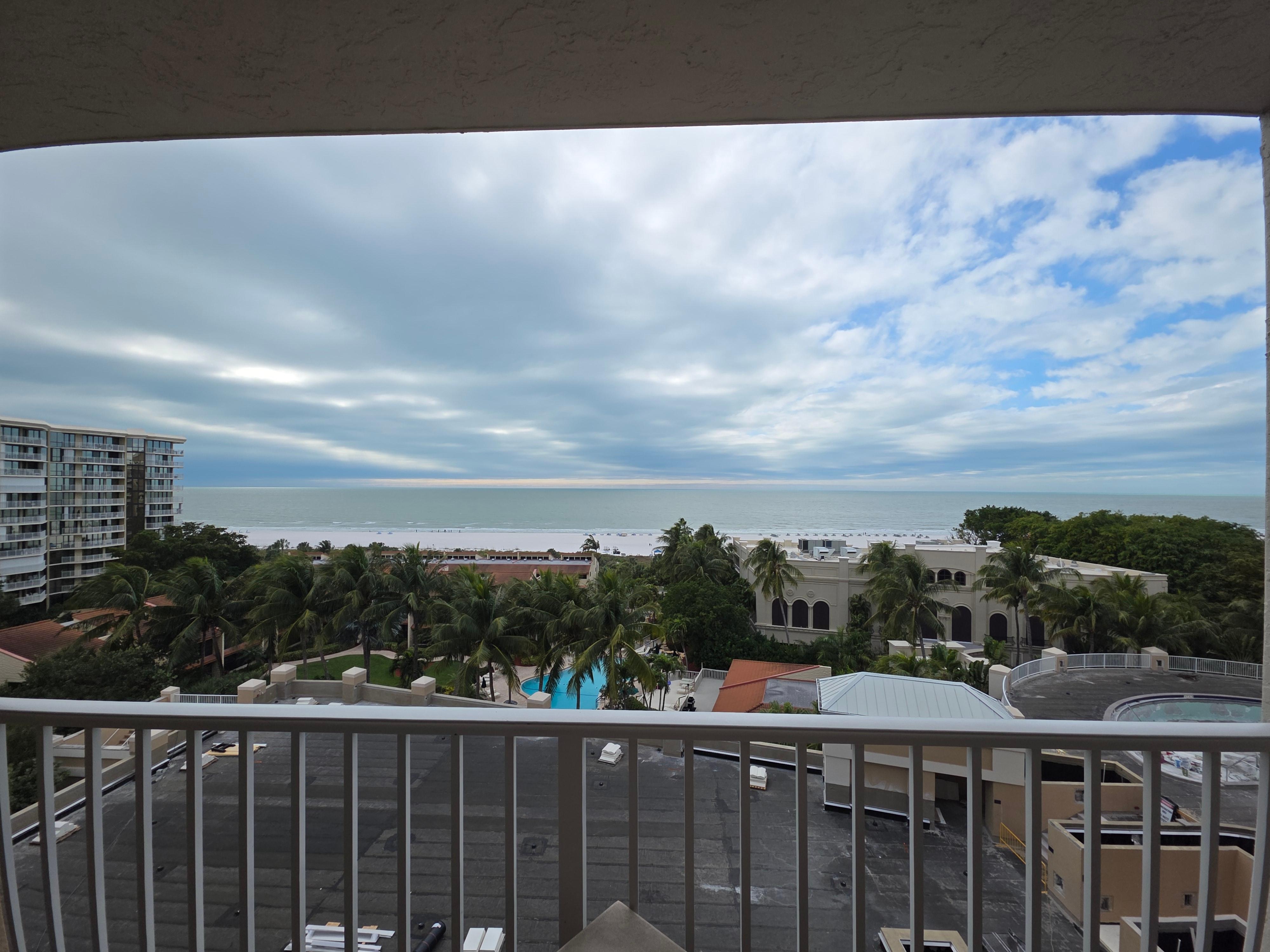 Beautiful view of the ocean from our balcony