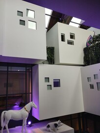 The cool, quirky interior of the Bunk Hotel Amsterdam.