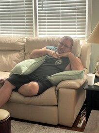 My nephew relaxing