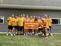 The family walked a total of over 80 miles for Grandpa!