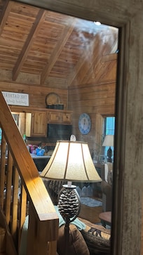 The streak and smeared mirror in the living room