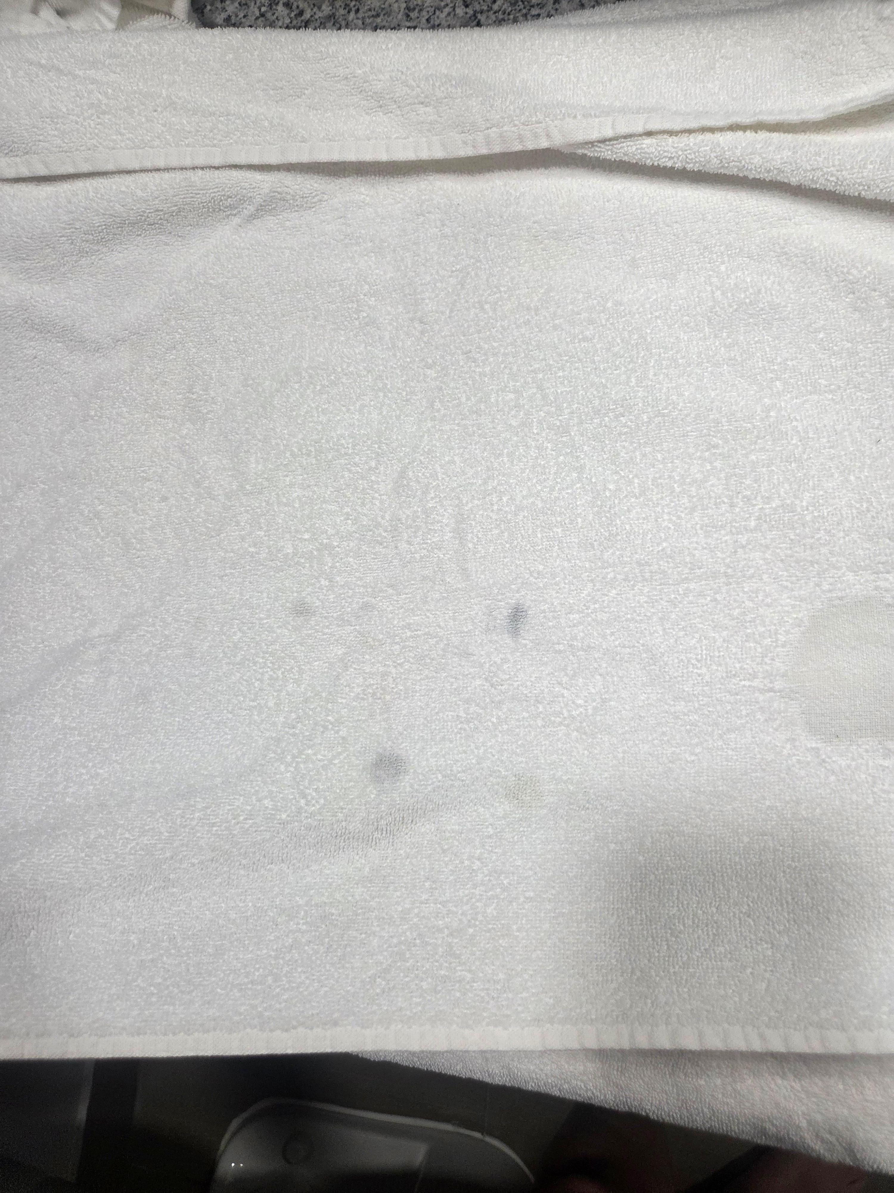 All the towels were stained and dirty