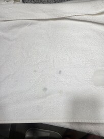 All the towels were stained and dirty