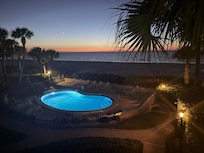 View from the backing during sunset.